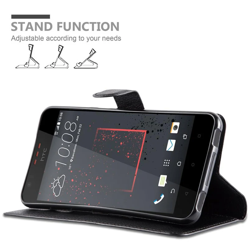 Cadorabo Hülle kompatibel mit HTC Desire 10 LIFESTYLE / Desire 825 Schutzhülle mit Magnetverschluss, Standfunktion und Kartenfach