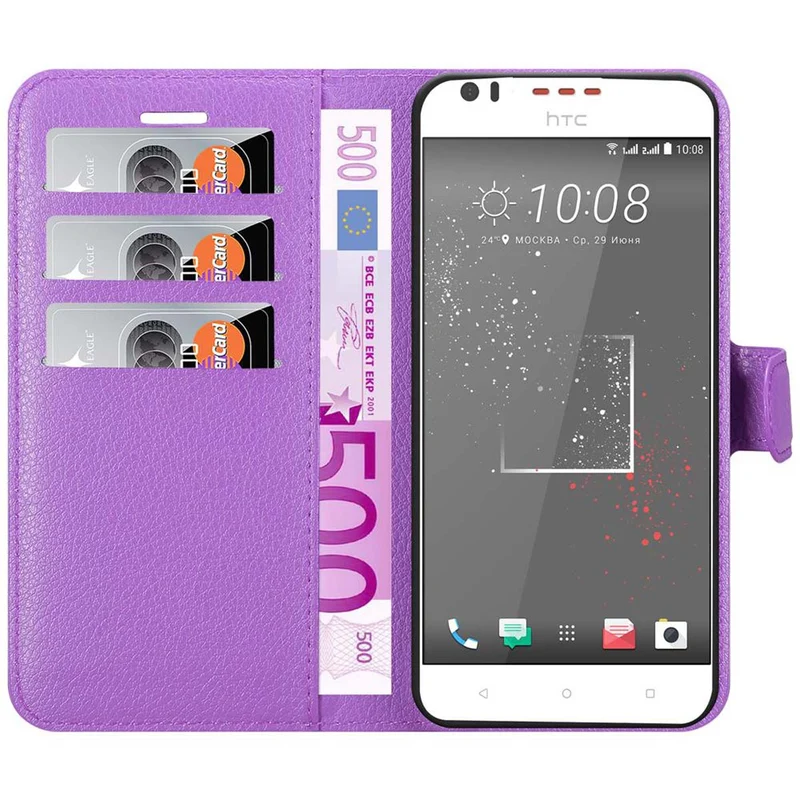 Cadorabo Hülle kompatibel mit HTC Desire 10 LIFESTYLE / Desire 825 Schutzhülle mit Magnetverschluss, Standfunktion und Kartenfach
