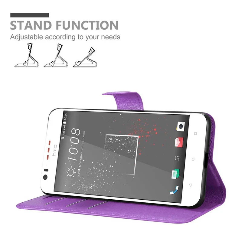 Cadorabo Hülle kompatibel mit HTC Desire 10 LIFESTYLE / Desire 825 Schutzhülle mit Magnetverschluss, Standfunktion und Kartenfach