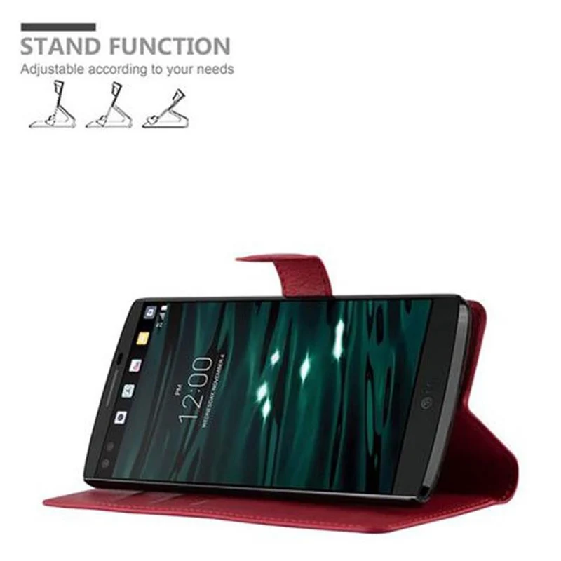 Cadorabo Hülle kompatibel mit LG V10 Schutzhülle mit Magnetverschluss, Standfunktion und Kartenfach