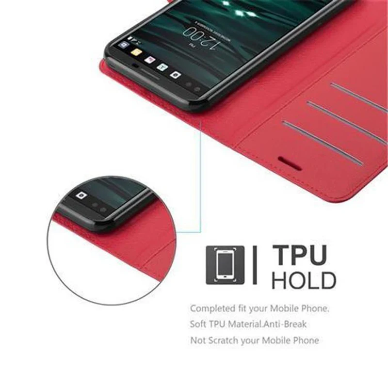 Cadorabo Hülle kompatibel mit LG V10 Schutzhülle mit Magnetverschluss, Standfunktion und Kartenfach