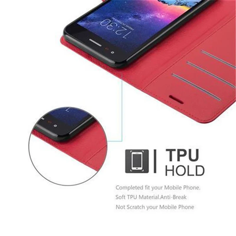 Cadorabo Hülle kompatibel mit LG K8 2017 Schutzhülle mit Magnetverschluss, Standfunktion und Kartenfach