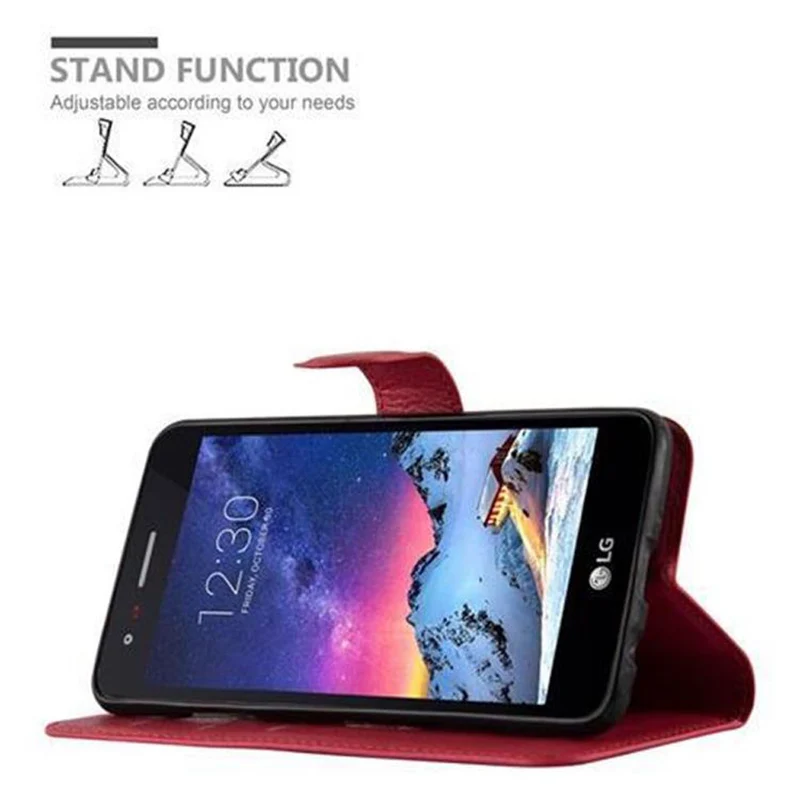 Cadorabo Hülle kompatibel mit LG K8 2017 Schutzhülle mit Magnetverschluss, Standfunktion und Kartenfach