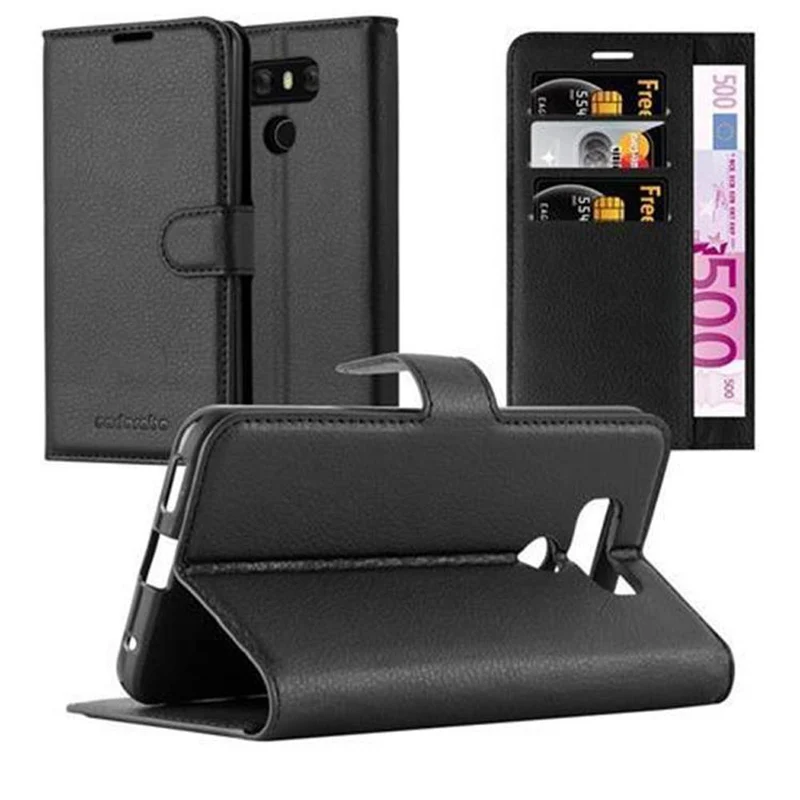 Cadorabo Hülle kompatibel mit LG G6 Schutzhülle mit Magnetverschluss, Standfunktion und Kartenfach