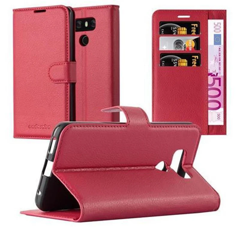 Cadorabo Hülle kompatibel mit LG G6 Schutzhülle mit Magnetverschluss, Standfunktion und Kartenfach