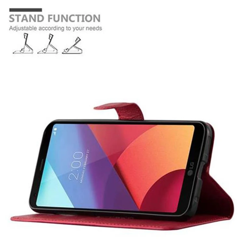 Cadorabo Hülle kompatibel mit LG G6 Schutzhülle mit Magnetverschluss, Standfunktion und Kartenfach