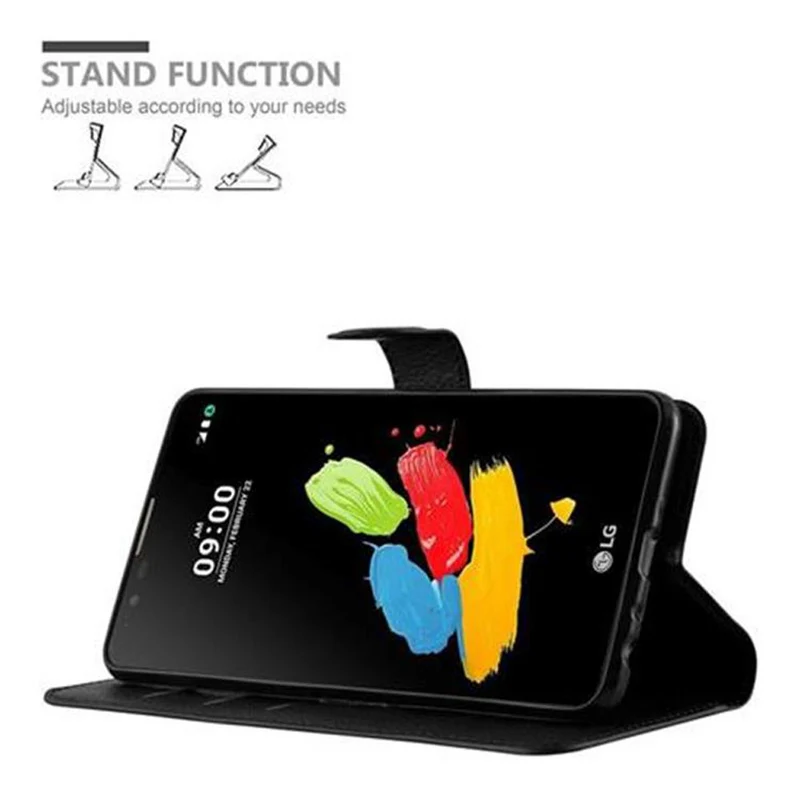 Cadorabo Hülle kompatibel mit LG STYLUS 2 Schutzhülle mit Magnetverschluss, Standfunktion und Kartenfach