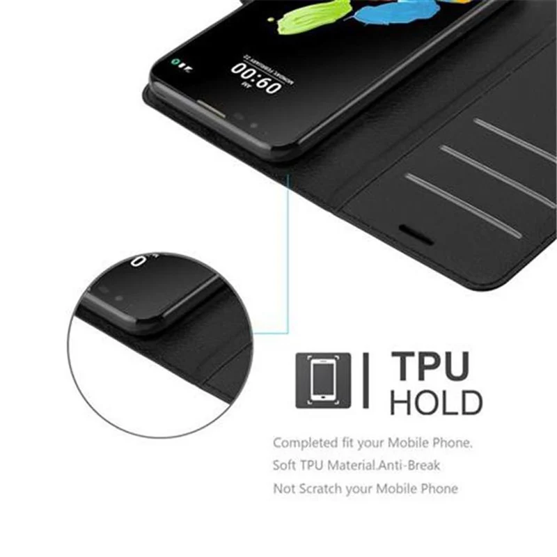 Cadorabo Hülle kompatibel mit LG STYLUS 2 Schutzhülle mit Magnetverschluss, Standfunktion und Kartenfach