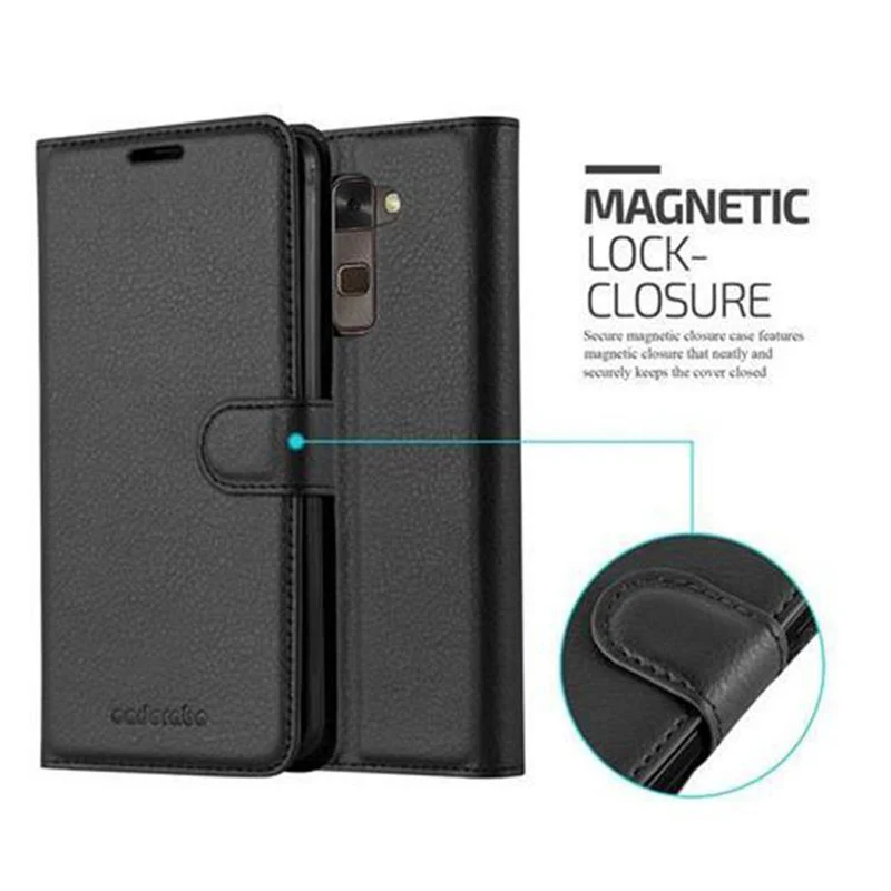 Cadorabo Hülle kompatibel mit LG STYLUS 2 Schutzhülle mit Magnetverschluss, Standfunktion und Kartenfach