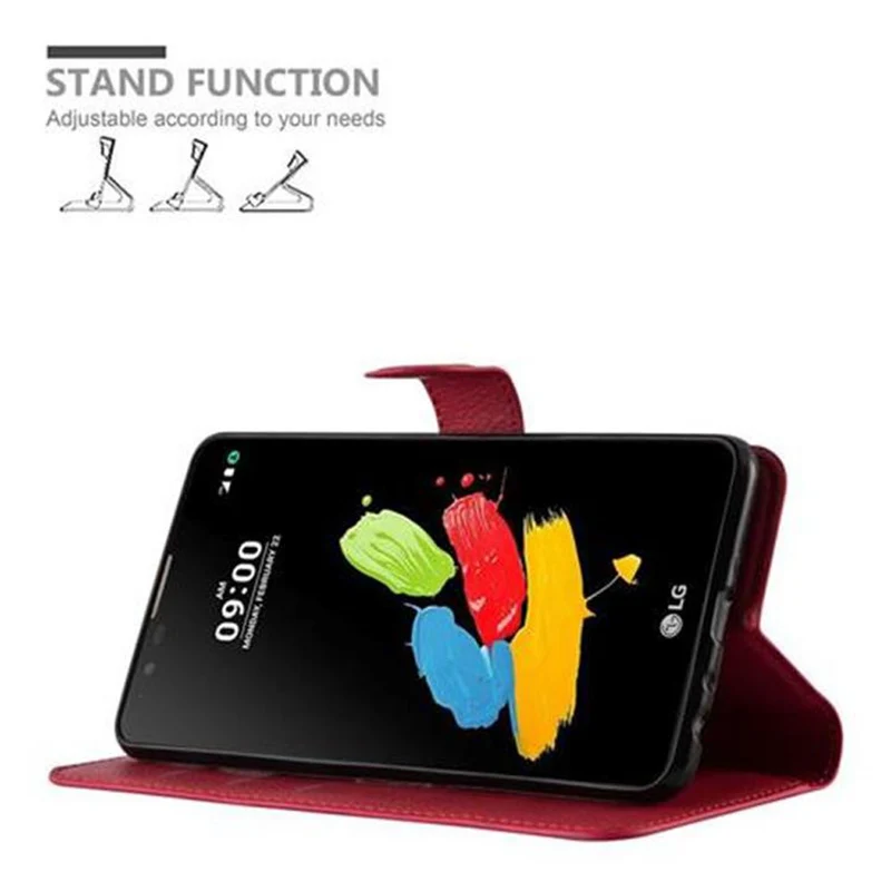 Cadorabo Hülle kompatibel mit LG STYLUS 2 Schutzhülle mit Magnetverschluss, Standfunktion und Kartenfach