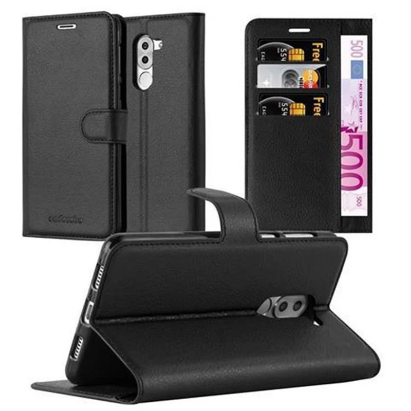 Cadorabo Hülle kompatibel mit Huawei MATE 9 LITE / GR5 2017 / Honor 6X Schutzhülle mit Magnetverschluss, Standfunktion und Kartenfach