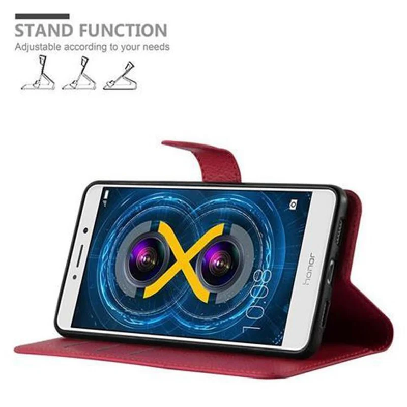 Cadorabo Hülle kompatibel mit Huawei MATE 9 LITE / GR5 2017 / Honor 6X Schutzhülle mit Magnetverschluss, Standfunktion und Kartenfach