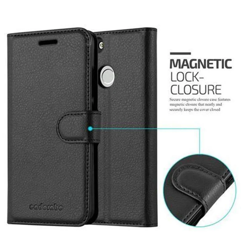 Cadorabo Hülle kompatibel mit Huawei NOVA Schutzhülle mit Magnetverschluss, Standfunktion und Kartenfach