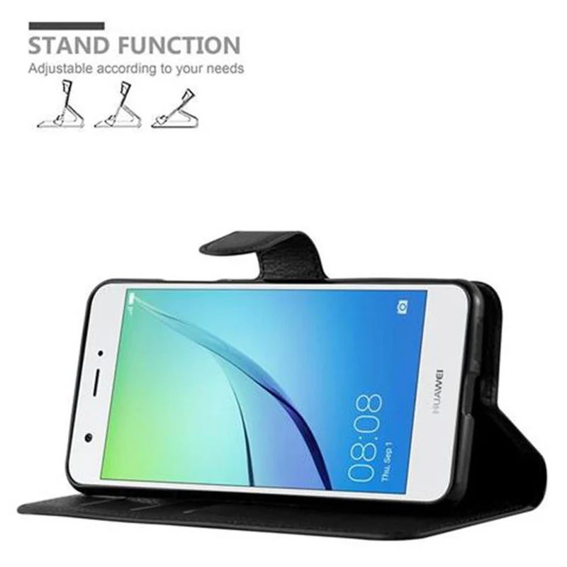 Cadorabo Hülle kompatibel mit Huawei NOVA Schutzhülle mit Magnetverschluss, Standfunktion und Kartenfach