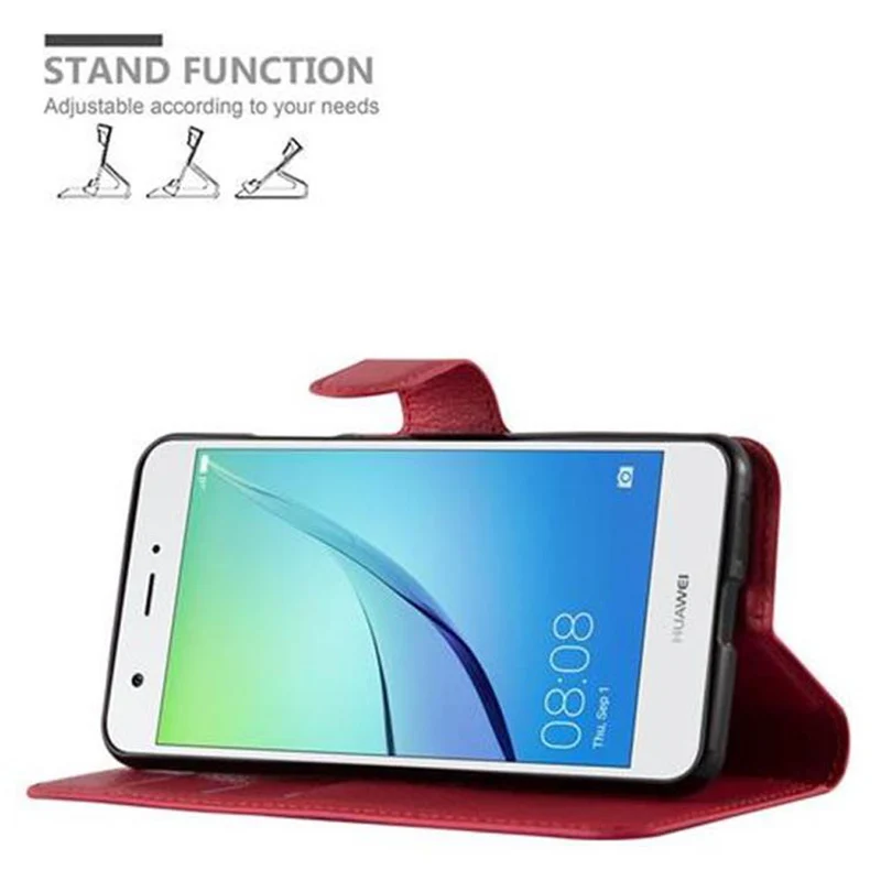 Cadorabo Hülle kompatibel mit Huawei NOVA Schutzhülle mit Magnetverschluss, Standfunktion und Kartenfach