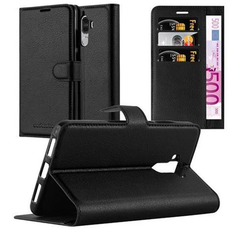 Cadorabo Hülle kompatibel mit Huawei MATE 9 Schutzhülle mit Magnetverschluss, Standfunktion und Kartenfach