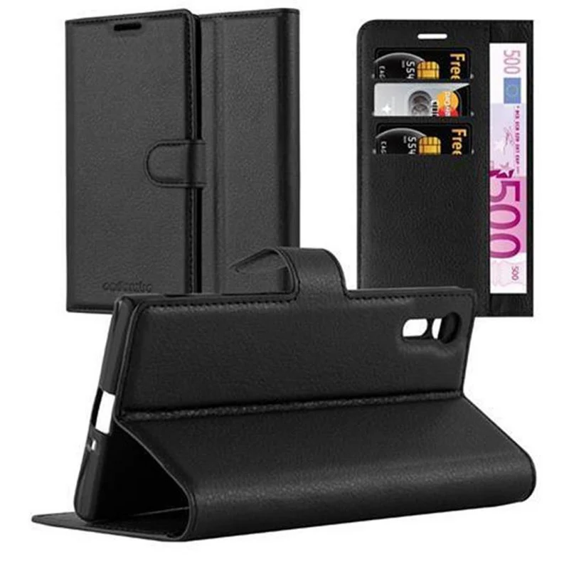 Cadorabo Hülle kompatibel mit Sony Xperia XZ / XZs Schutzhülle mit Magnetverschluss, Standfunktion und Kartenfach