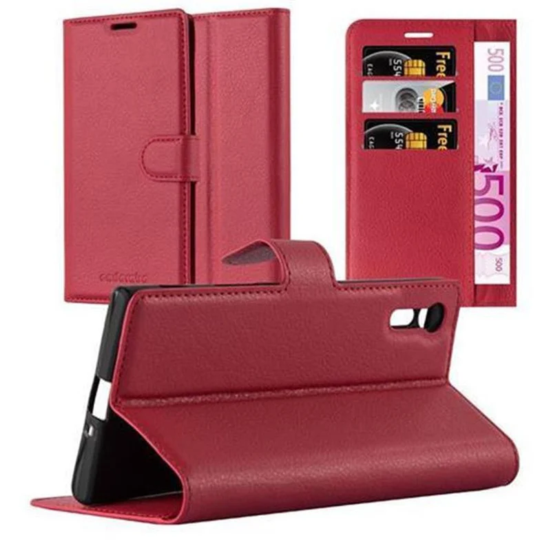 Cadorabo Hülle kompatibel mit Sony Xperia XZ / XZs Schutzhülle mit Magnetverschluss, Standfunktion und Kartenfach