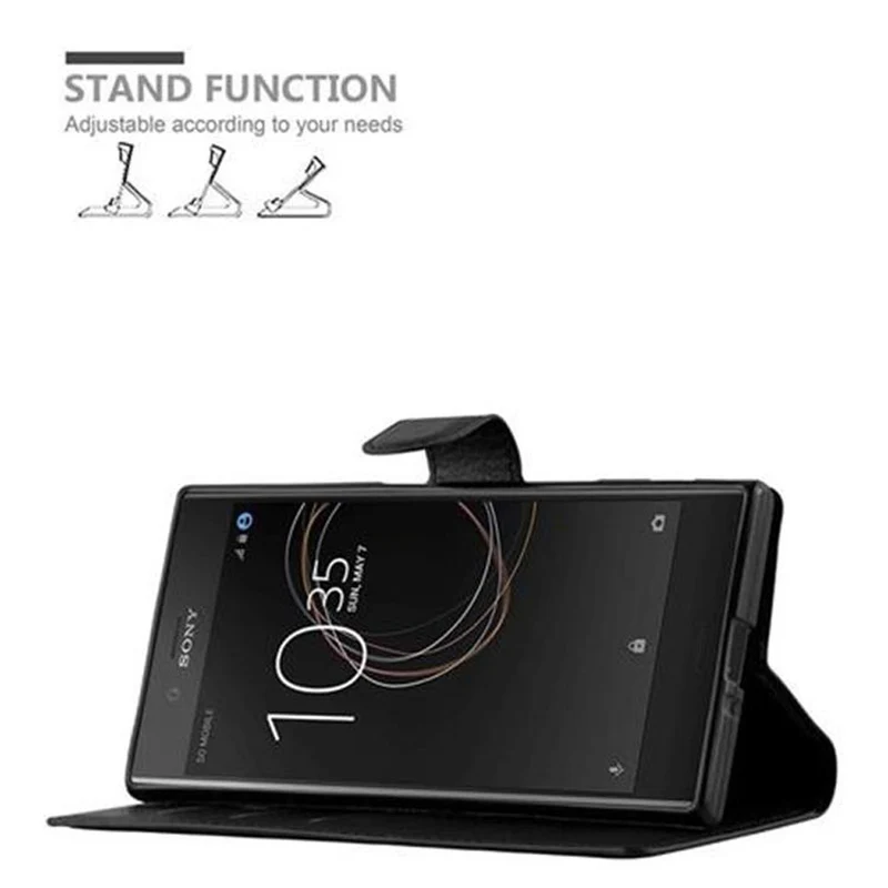 Cadorabo Hülle kompatibel mit Sony Xperia XZ / XZs Schutzhülle mit Magnetverschluss, Standfunktion und Kartenfach