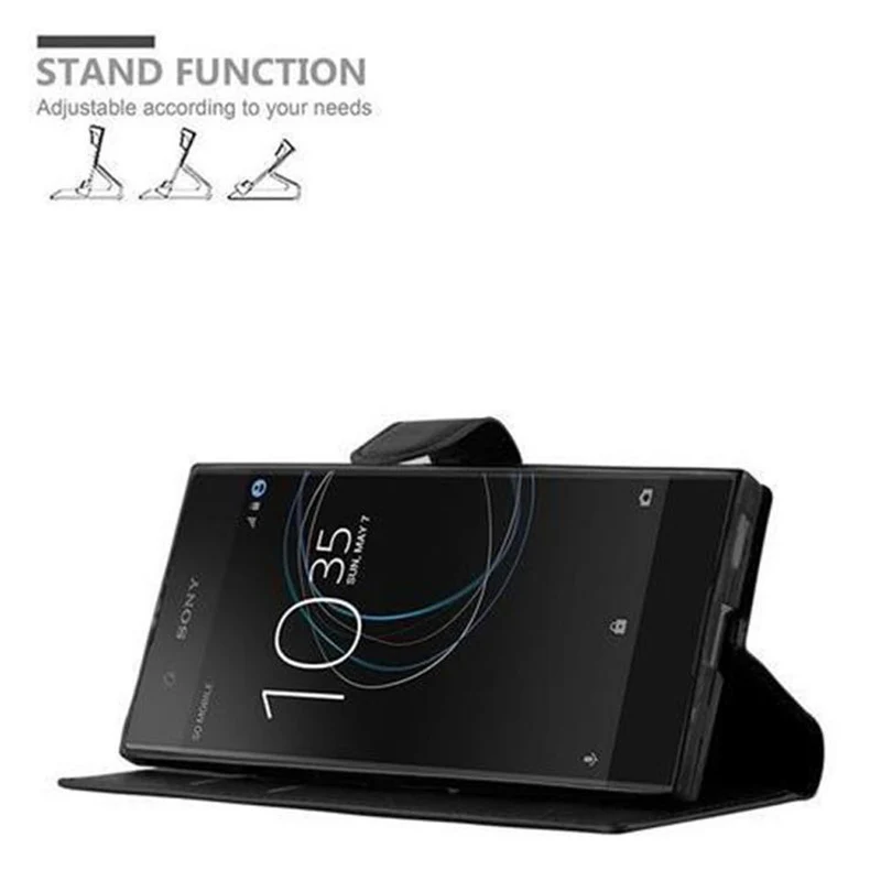 Cadorabo Hülle kompatibel mit Sony Xperia XA1 Schutzhülle mit Magnetverschluss, Standfunktion und Kartenfach