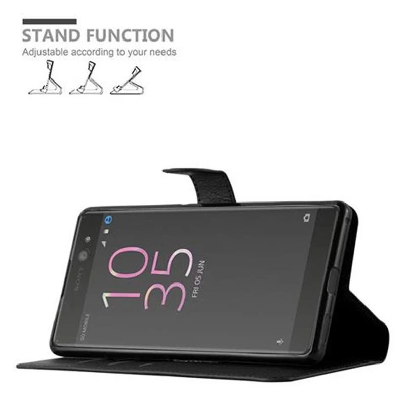 Cadorabo Hülle kompatibel mit Sony Xperia XA ULTRA Schutzhülle mit Magnetverschluss, Standfunktion und Kartenfach