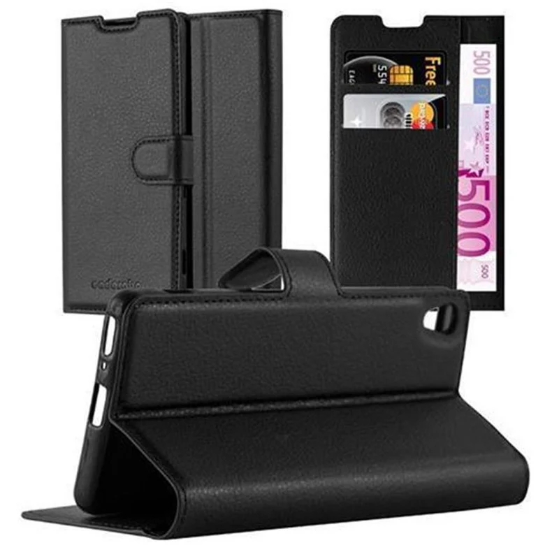 Cadorabo Hülle kompatibel mit Sony Xperia XA Schutzhülle mit Magnetverschluss, Standfunktion und Kartenfach