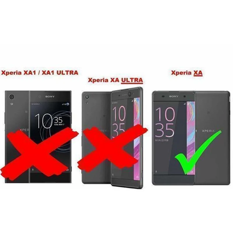 Cadorabo Hülle kompatibel mit Sony Xperia XA Schutzhülle mit Magnetverschluss, Standfunktion und Kartenfach