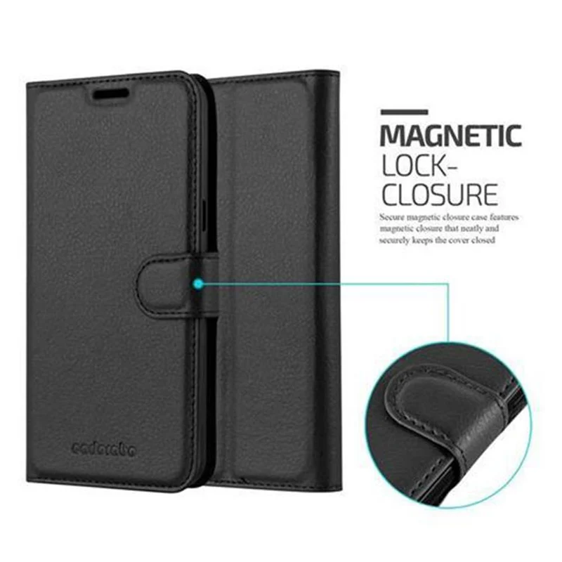 Cadorabo Hülle kompatibel mit LG X POWER Schutzhülle mit Magnetverschluss, Standfunktion und Kartenfach