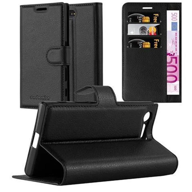 Cadorabo Hülle kompatibel mit Sony Xperia X COMPACT Schutzhülle mit Magnetverschluss, Standfunktion und Kartenfach