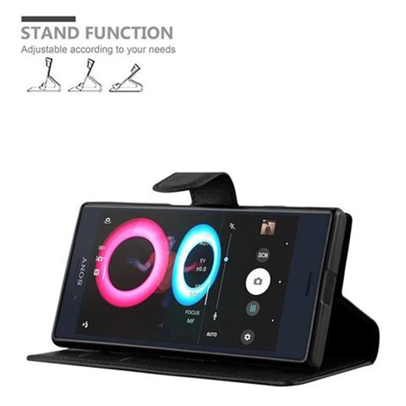 Cadorabo Hülle kompatibel mit Sony Xperia X COMPACT Schutzhülle mit Magnetverschluss, Standfunktion und Kartenfach