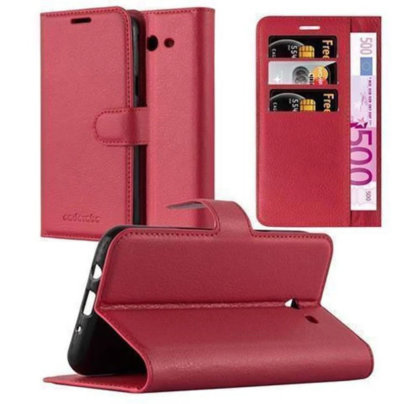 Cadorabo Hülle kompatibel mit Samsung Galaxy J7 2017 US Version Schutzhülle mit Magnetverschluss, Standfunktion und Kartenfach
