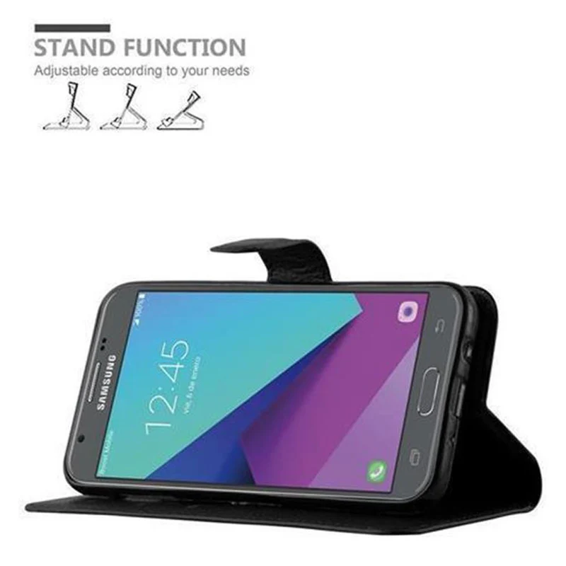 Cadorabo Hülle kompatibel mit Samsung Galaxy J5 2017 US Version Schutzhülle mit Magnetverschluss, Standfunktion und Kartenfach