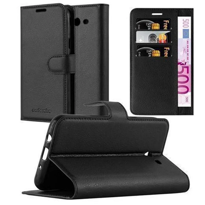 Cadorabo Hülle kompatibel mit Samsung Galaxy J3 2017 US Version Schutzhülle mit Magnetverschluss, Standfunktion und Kartenfach