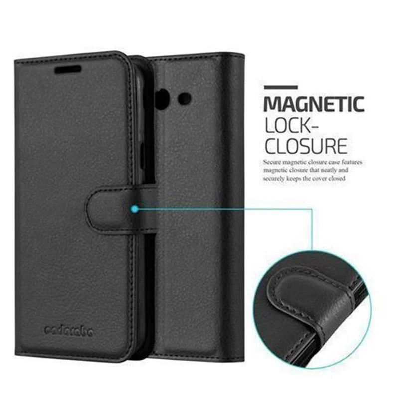 Cadorabo Hülle kompatibel mit Samsung Galaxy J3 2017 US Version Schutzhülle mit Magnetverschluss, Standfunktion und Kartenfach