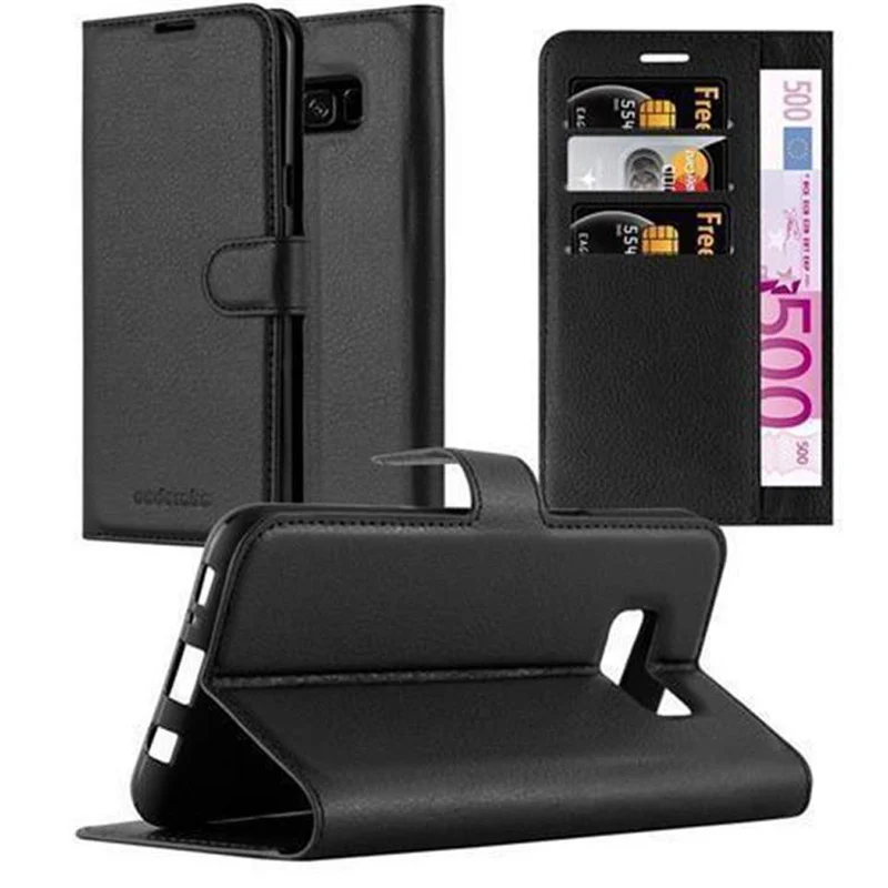 Cadorabo Hülle kompatibel mit Samsung Galaxy S8 PLUS Schutzhülle mit Magnetverschluss, Standfunktion und Kartenfach