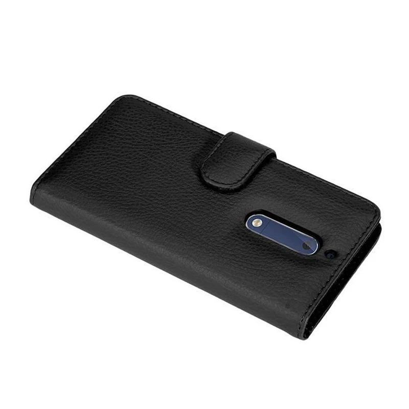 Cadorabo Hülle kompatibel mit Nokia 5 2017 Schutzhülle mit Magnetverschluss und 3 Kartenfächern