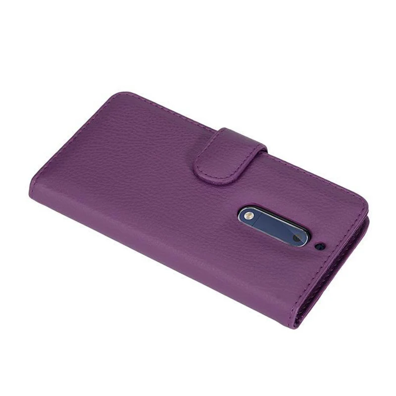 Cadorabo Hülle kompatibel mit Nokia 5 2017 Schutzhülle mit Magnetverschluss und 3 Kartenfächern