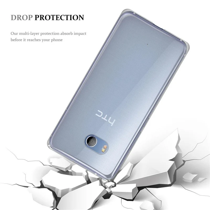 Cadorabo Hülle kompatibel mit HTC OCEAN / U11 Schutzhülle aus flexiblem TPU Silikon