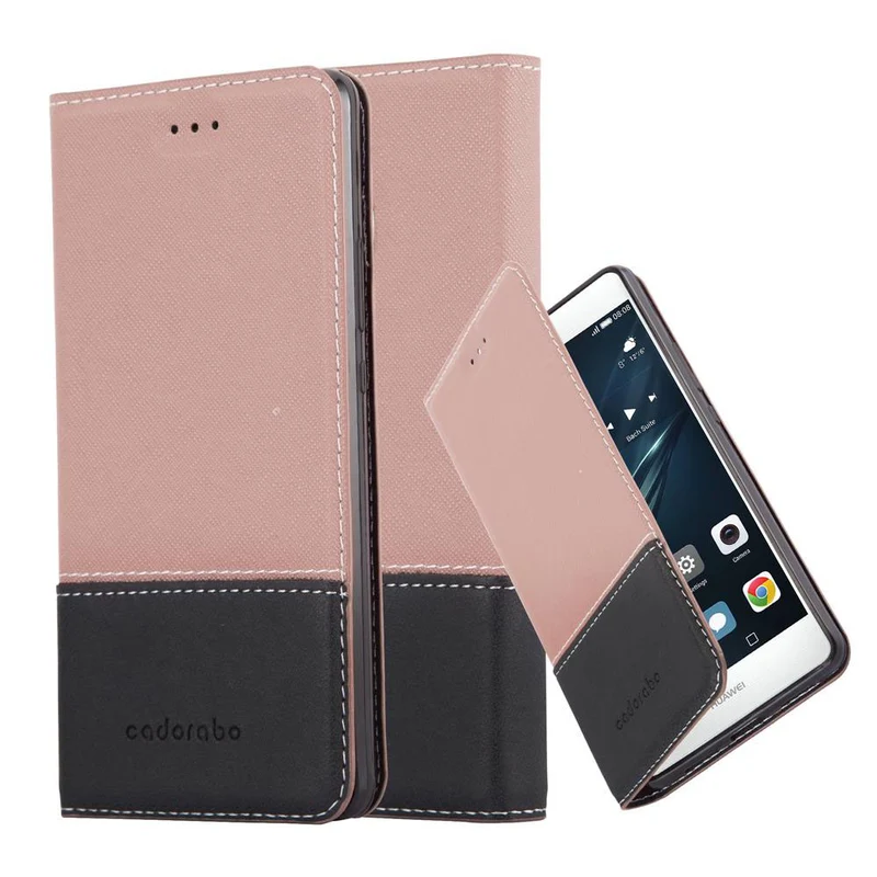 Cadorabo Hülle kompatibel mit Huawei P9 Schutzhülle mit Magnetverschluss, Standfunktion und Kartenfach