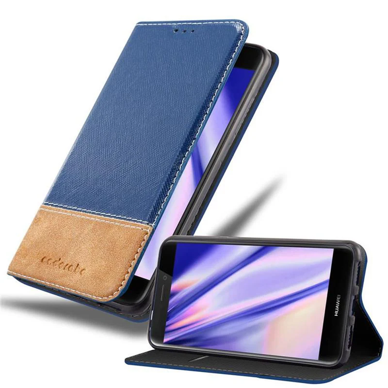 Cadorabo Hülle kompatibel mit Huawei P8 LITE 2017 / P9 LITE 2017 Schutzhülle mit Magnetverschluss, Standfunktion und Kartenfach