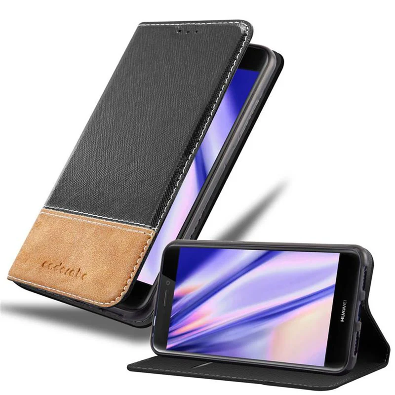Cadorabo Hülle kompatibel mit Huawei P8 LITE 2017 / P9 LITE 2017 Schutzhülle mit Magnetverschluss, Standfunktion und Kartenfach