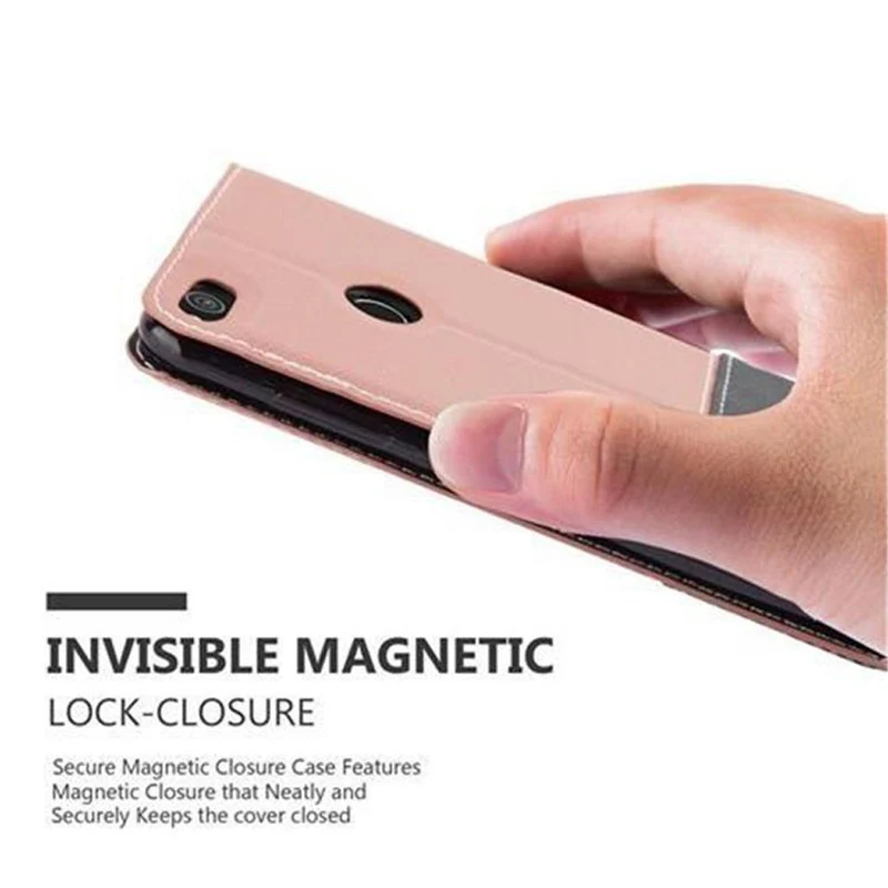 Cadorabo Hülle kompatibel mit Huawei P8 LITE 2017 / P9 LITE 2017 Schutzhülle mit Magnetverschluss, Standfunktion und Kartenfach