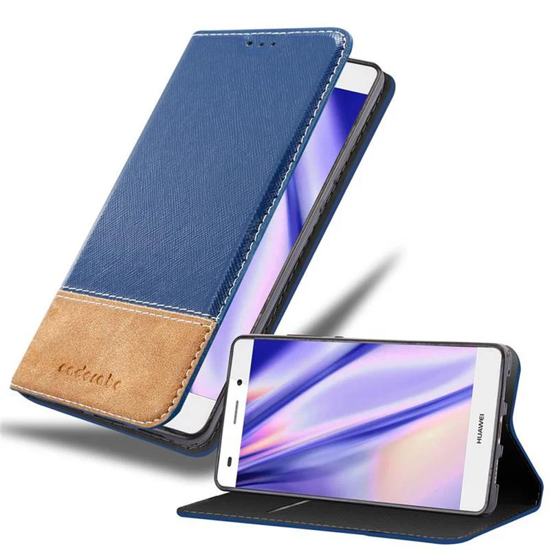 Cadorabo Hülle kompatibel mit Huawei P8 LITE 2015 Schutzhülle mit Magnetverschluss, Standfunktion und Kartenfach