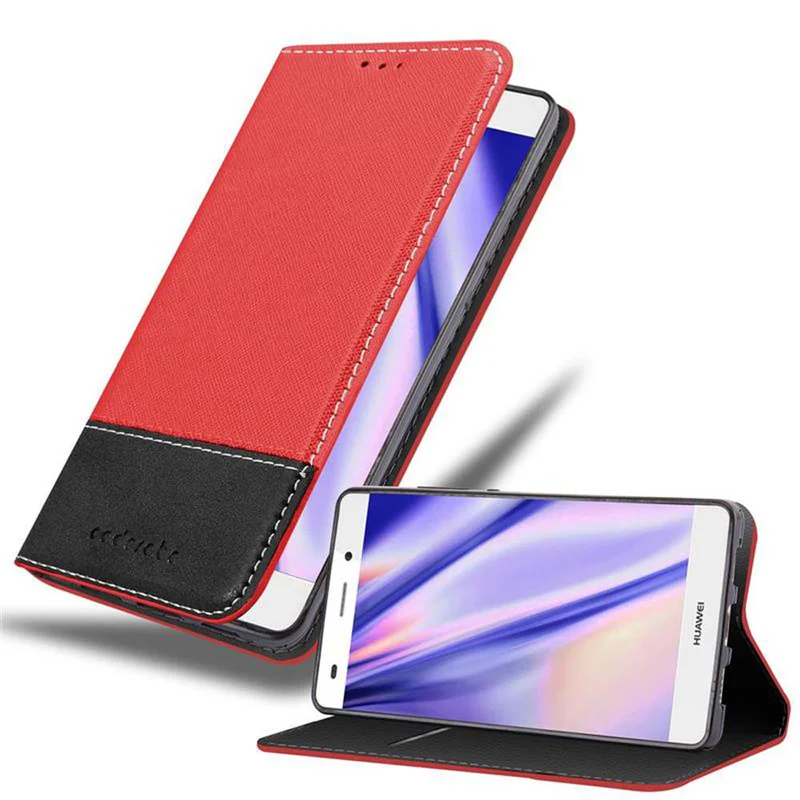 Cadorabo Hülle kompatibel mit Huawei P8 LITE 2015 Schutzhülle mit Magnetverschluss, Standfunktion und Kartenfach