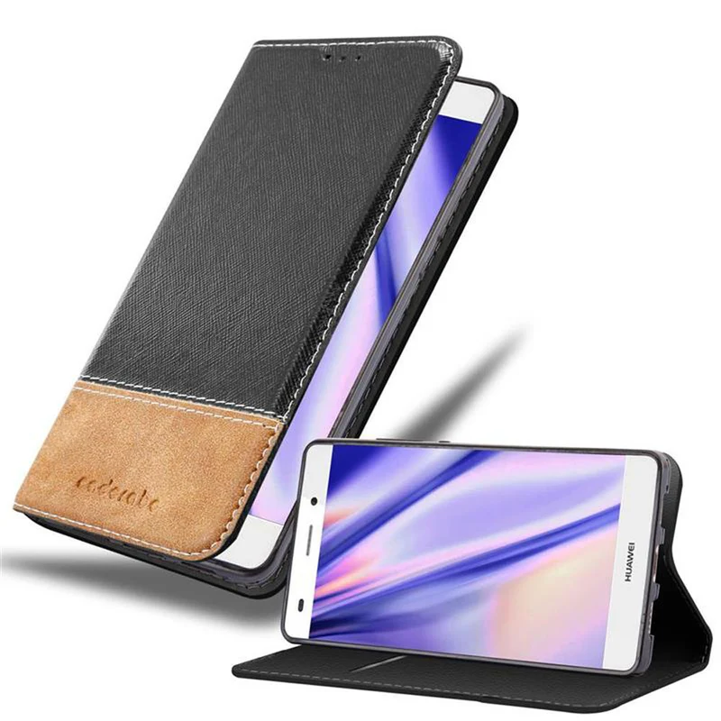 Cadorabo Hülle kompatibel mit Huawei P8 LITE 2015 Schutzhülle mit Magnetverschluss, Standfunktion und Kartenfach