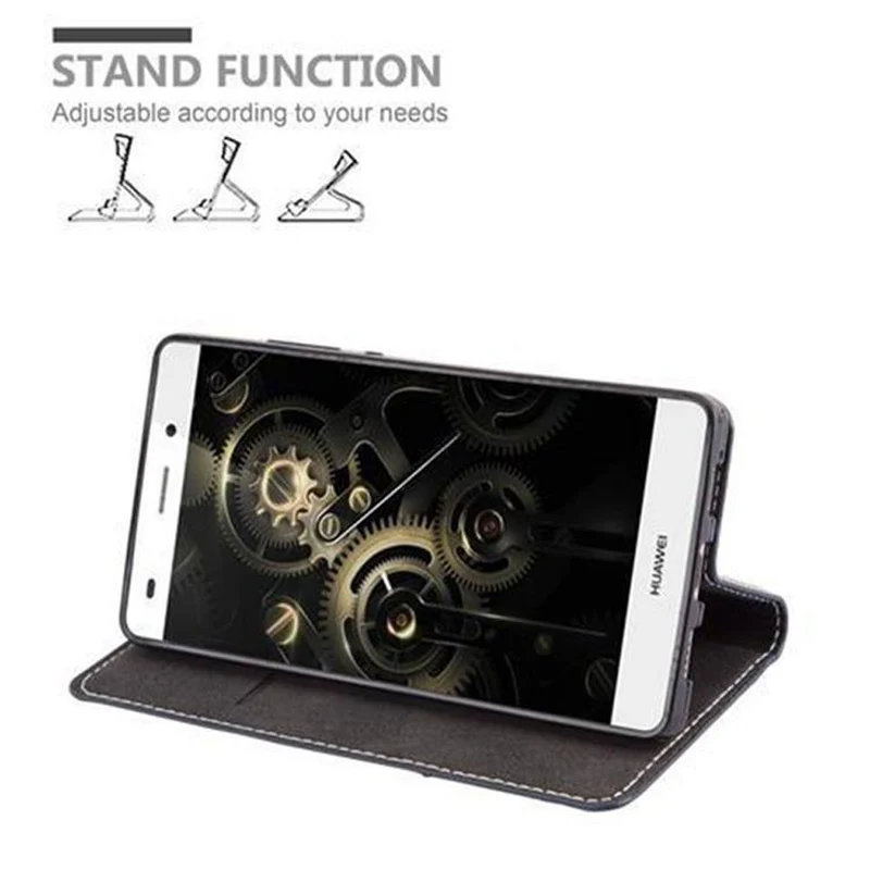 Cadorabo Hülle kompatibel mit Huawei P8 LITE 2015 Schutzhülle mit Magnetverschluss, Standfunktion und Kartenfach