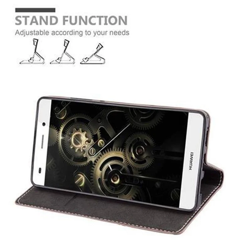 Cadorabo Hülle kompatibel mit Huawei P8 LITE 2015 Schutzhülle mit Magnetverschluss, Standfunktion und Kartenfach