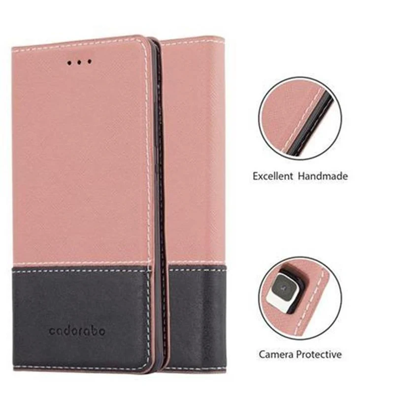 Cadorabo Hülle kompatibel mit Huawei P8 LITE 2015 Schutzhülle mit Magnetverschluss, Standfunktion und Kartenfach