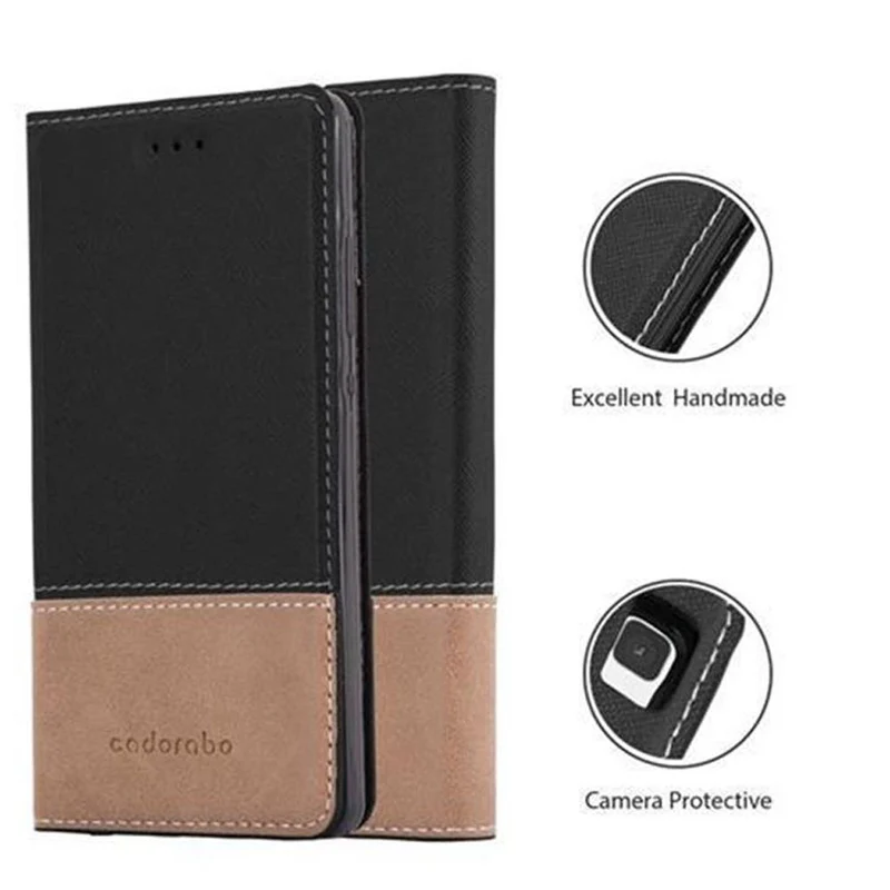 Cadorabo Hülle kompatibel mit Huawei P8 LITE 2015 Schutzhülle mit Magnetverschluss, Standfunktion und Kartenfach
