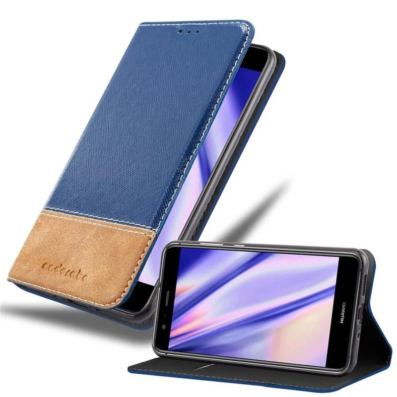 Cadorabo Hülle kompatibel mit Huawei P10 LITE Schutzhülle mit Magnetverschluss, Standfunktion und Kartenfach